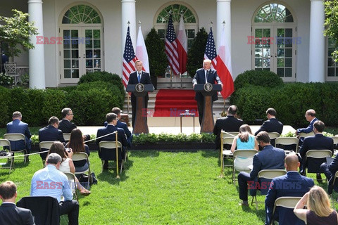 Prezydent Andrzej Duda na spotkaniu z Donaldem Trumpem