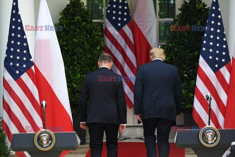 Prezydent Andrzej Duda na spotkaniu z Donaldem Trumpem