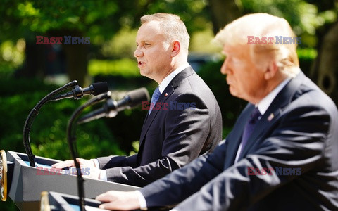 Prezydent Andrzej Duda na spotkaniu z Donaldem Trumpem