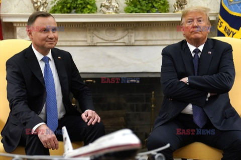 Prezydent Andrzej Duda na spotkaniu z Donaldem Trumpem