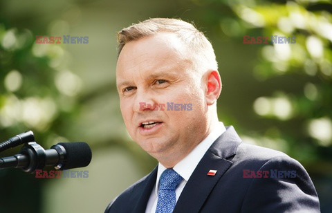 Prezydent Andrzej Duda na spotkaniu z Donaldem Trumpem