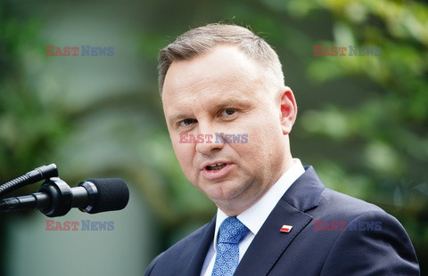 Prezydent Andrzej Duda na spotkaniu z Donaldem Trumpem