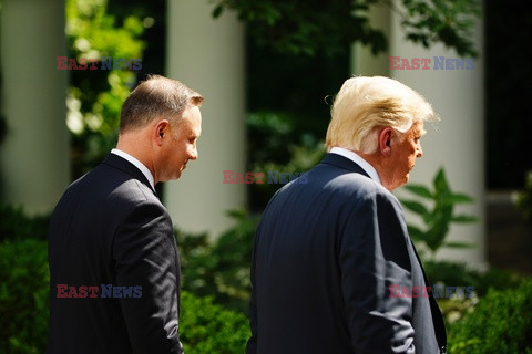 Prezydent Andrzej Duda na spotkaniu z Donaldem Trumpem