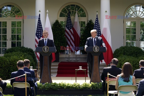 Prezydent Andrzej Duda na spotkaniu z Donaldem Trumpem