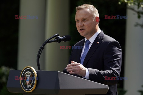 Prezydent Andrzej Duda na spotkaniu z Donaldem Trumpem