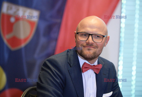 Konferencja prasowa Polskiego Związku Tenisa Stołowego przed mistrzostwami Europy Warszawa 2020