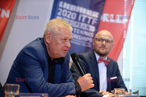 Konferencja prasowa Polskiego Związku Tenisa Stołowego przed mistrzostwami Europy Warszawa 2020