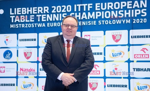 Konferencja prasowa Polskiego Związku Tenisa Stołowego przed mistrzostwami Europy Warszawa 2020