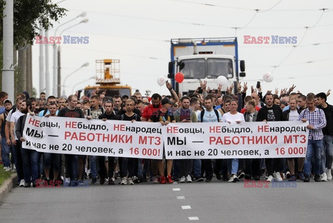 Demonstracje i strajki na Białorusi