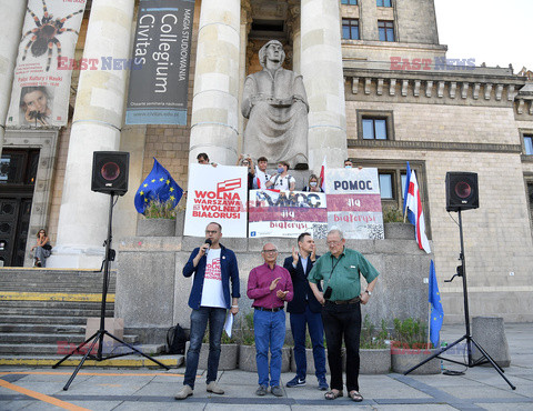 Wiec solidarnosci ph. Wolna Warszawa dla Wolnej Bialorusi