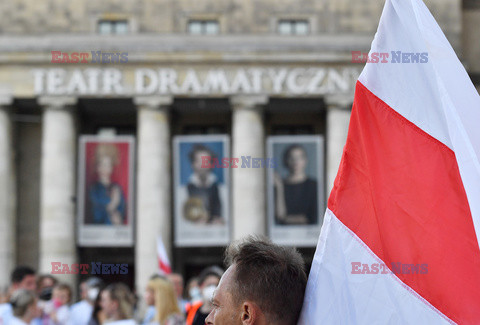 Wiec solidarnosci ph. Wolna Warszawa dla Wolnej Bialorusi