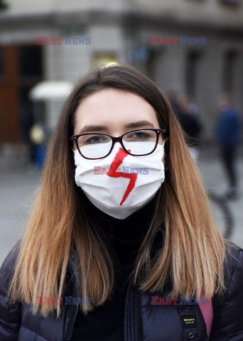 Protest kolejkowy Strajku Kobiet w Krakowie