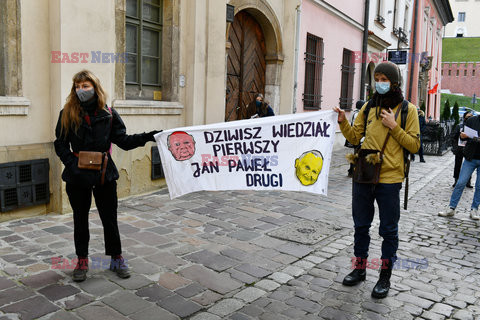 Protesty przed kurią i mieszkaniem kard. Dziwisza