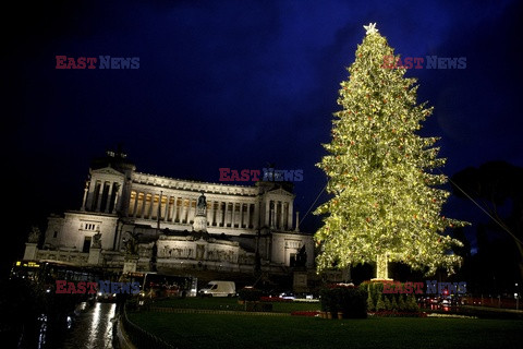 Choinka na Piazza Venezia w Rzymie