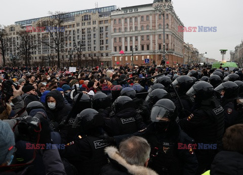 Protesty poparcia dla Aleksieja Nawalnego w Rosji