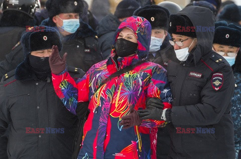 Protesty poparcia dla Aleksieja Nawalnego w Rosji