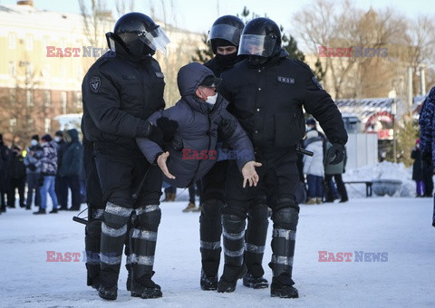 Protesty poparcia dla Aleksieja Nawalnego w Rosji