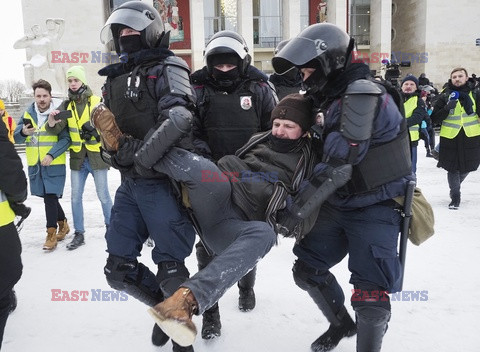 Protesty poparcia dla Aleksieja Nawalnego w Rosji