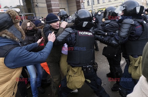 Protesty poparcia dla Aleksieja Nawalnego w Rosji