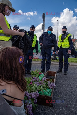 Aktywiści Extinction Rebellion zablokowali Wisłostradę