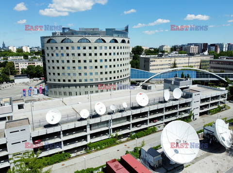 Siedziby telewizji - zdjęcia z drona