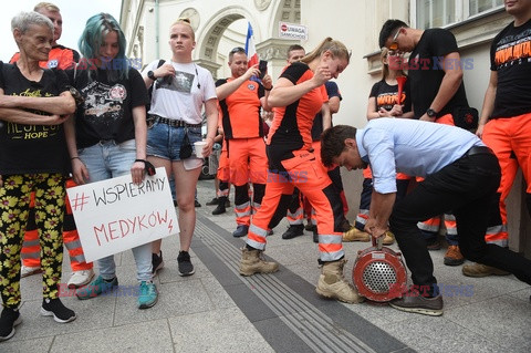 Protest ratowników medycznych