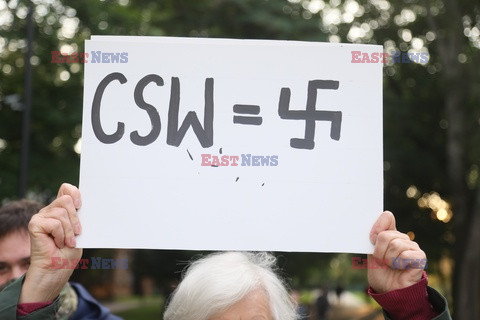 Wystawa Sztuka polityczna w CSW - otwarcie i protest