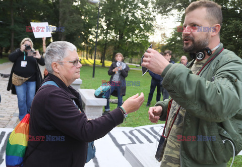 Wystawa Sztuka polityczna w CSW - otwarcie i protest