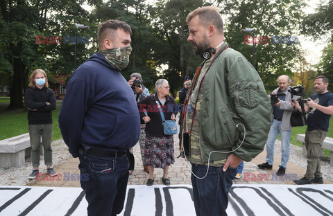 Wystawa Sztuka polityczna w CSW - otwarcie i protest