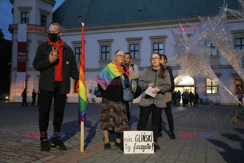 Wystawa Sztuka polityczna w CSW - otwarcie i protest