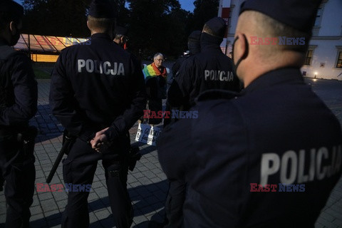 Wystawa Sztuka polityczna w CSW - otwarcie i protest