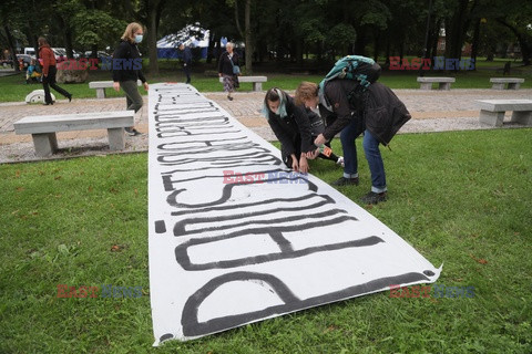 Wystawa Sztuka polityczna w CSW - otwarcie i protest