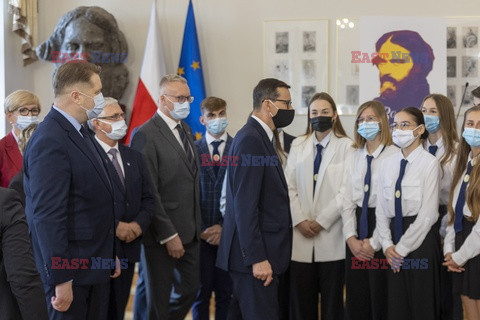 Premier Morawiecki z wizytą w LO im. Norwida