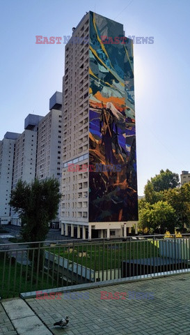 Mural z Wiedźminen w Łodzi