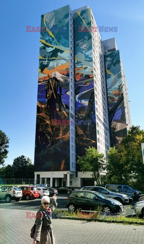 Mural z Wiedźminen w Łodzi