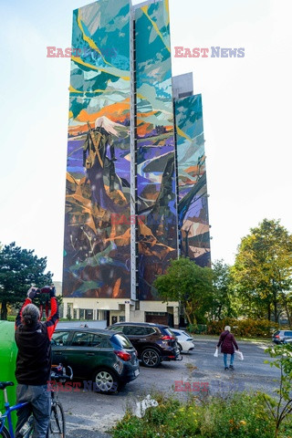 Mural z Wiedźminen w Łodzi