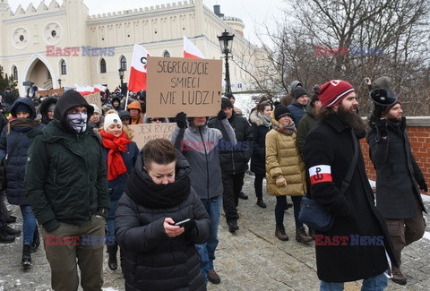 Lublin - Marsz przeciwników obowiązku szczepień