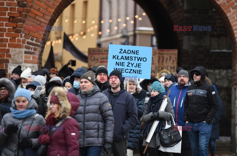 Lublin - Marsz przeciwników obowiązku szczepień