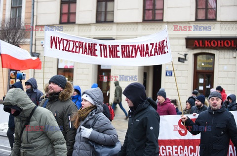 Lublin - Marsz przeciwników obowiązku szczepień