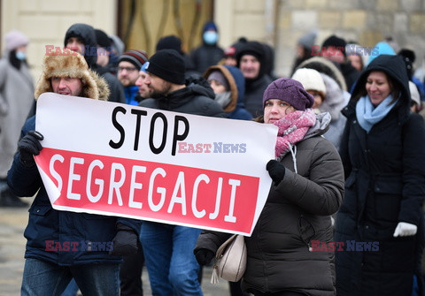 Lublin - Marsz przeciwników obowiązku szczepień