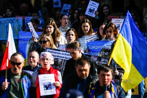 Polska - manifestacje wsparcia dla Ukrainy