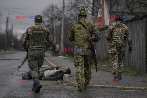 Wojna w Ukrainie - masakra cywilów w Buczy