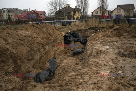 Wojna w Ukrainie - masakra cywilów w Buczy