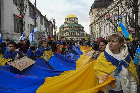 Światowe demonstracje wsparcia dla Ukrainy