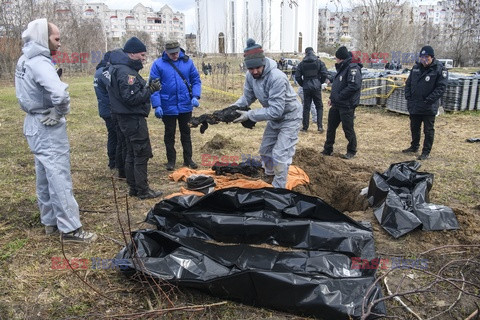 Wojna w Ukrainie - masakra cywilów w Buczy