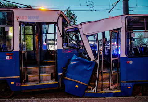 Wypadek tramwajowy na ul. Kuklinskiego w Krakowie