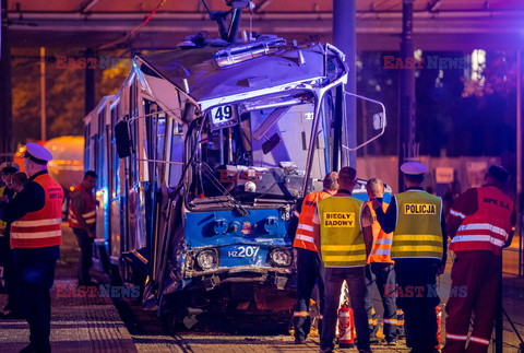 Wypadek tramwajowy na ul. Kuklinskiego w Krakowie