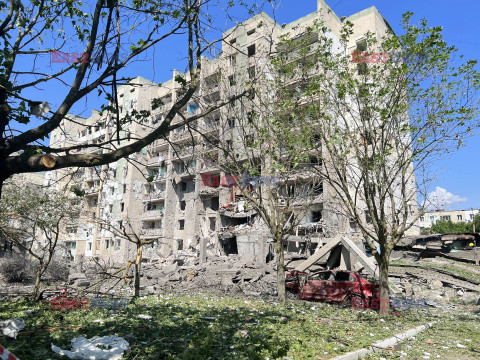 Wojna w Ukrainie - nocny ostrzał Odessy