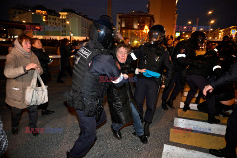 Protesty antywojenne i aresztowania w Rosji