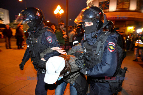 Protesty antywojenne i aresztowania w Rosji